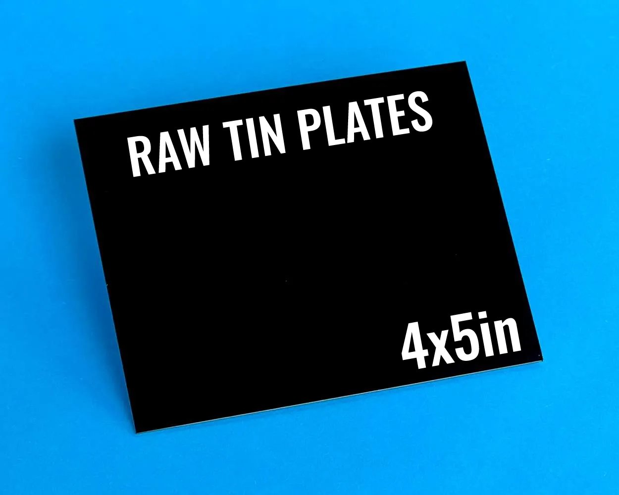 Raw-4x5in-Black-Tintype-Plates-Wet-plate-Dry-Plate-Ferotype-phtoography Zebra 4x5 Black Tintype Plates (Pack of 10) - Image 1