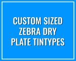 Custom Sized Zebra Dry Plate Tintypes