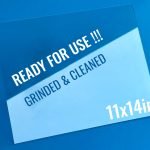 Zebra Ground & Cleaned - Ready For Use Clear 11x14in Glass Plates (Pack of 5)