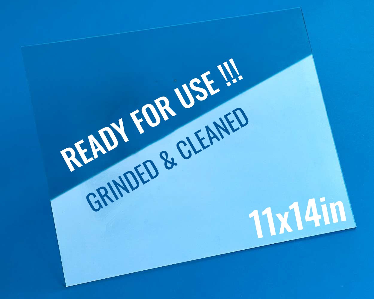 Clear-11x14-Glass-Plates-Cleaned-Grinded-wet-plate-dry-plate-ambrotype-phtoography-READY-FOR-USE Zebra Ground & Cleaned - Ready For Use Clear 11x14in Glass Plates (Pack of 5) - Image 1
