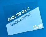 Zebra Ground & Cleaned - Ready For Use Clear 13x18 Glass Plates (Pack of 10)
