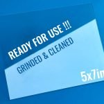 Zebra Ground & Cleaned - Ready For Use Clear 5x7 Glass Plates (Pack of 10)