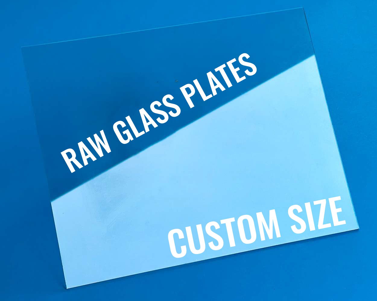 Clear-custom-size-Glass-Plates-Cleaned-Grinded-wet-plate-dry-plate-ambrotype-phtoography-READY-FOR-USE Custom Sized Zebra Raw Glass Plates - Image 1