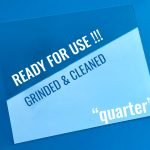 Zebra Ground & Cleaned - Ready For Use Clear "Quarter Plate" Glass Plates (Pack of 10)