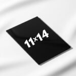 Zebra Raw Black Glass Plates 11x14 (Pack of 5)