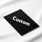 Custom Sized Zebra Raw Black Glass Plates