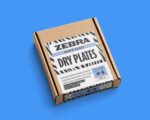 Zebra 4×5 Black Glass Dry Plates