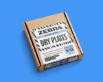 Zebra 9x12 Black Glass Dry Plates